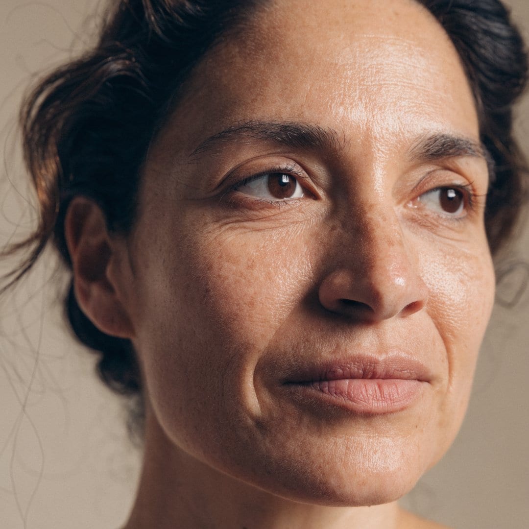 Close-up of early ageing and fine lines