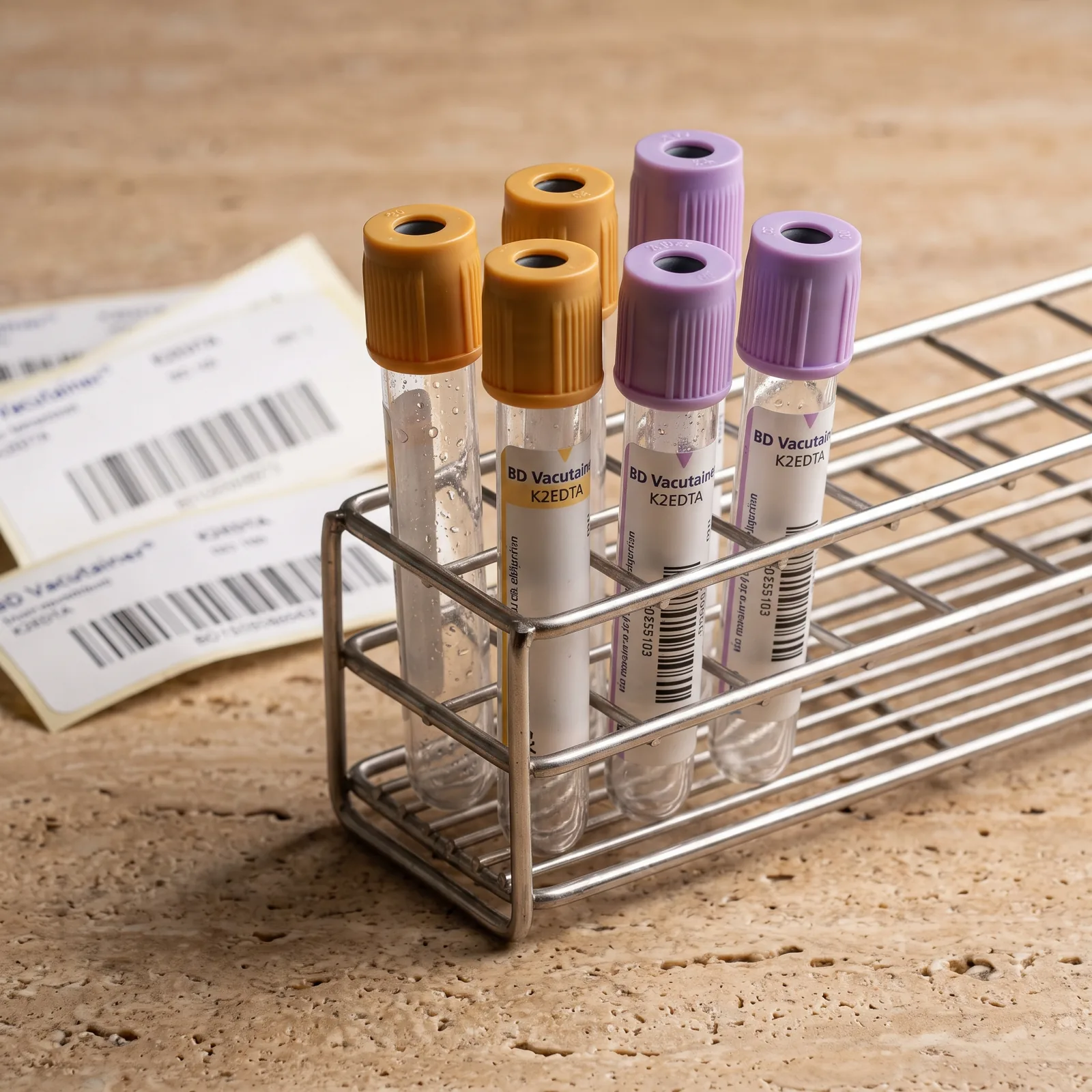 Blood collection tubes, Melatone Skin Clinic private diagnostics