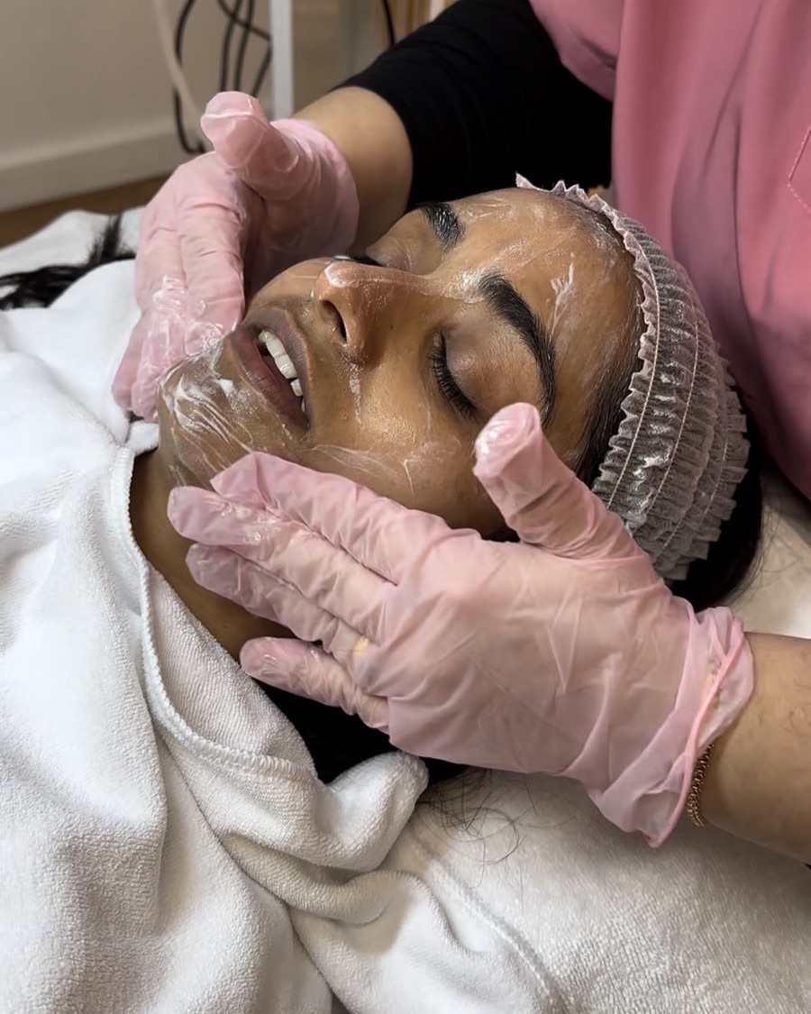 A facial on Fitzpatrick IV skin at Melatone Skin Clinic Battersea, barrier-first approach for darker skin